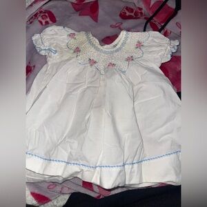 White Baby Dress with Embroidered Details
